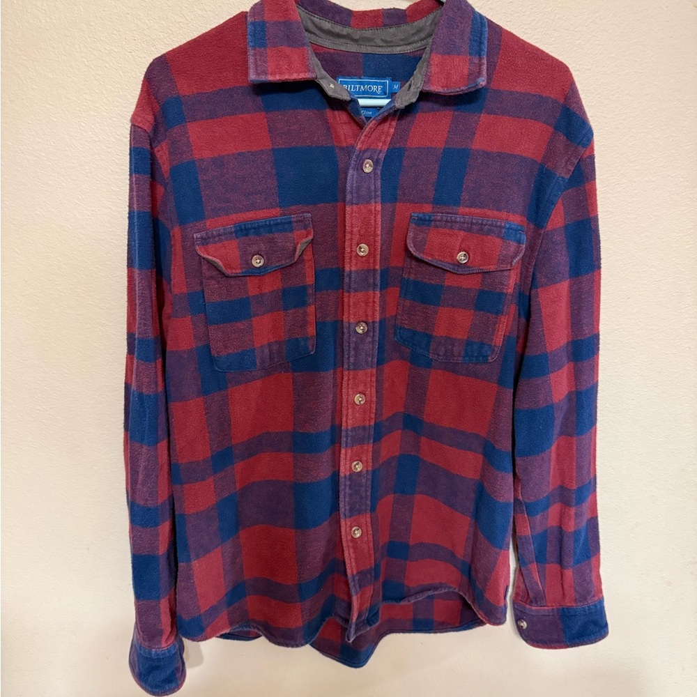Woolrich Red and Blue Plaid Men's Shirt